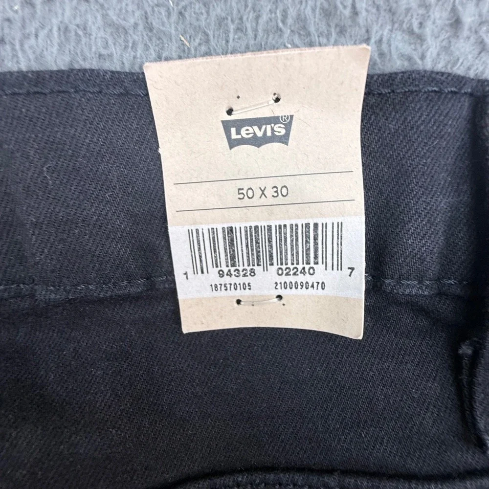 Levi's 541 Athletic Taper‎ Jeans Men 50x30 Black Stretch Denim Big and Tall